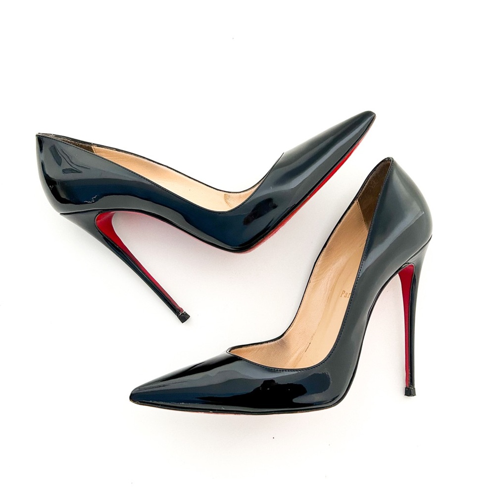 Christian Louboutin So Kate Black Patent Leather High Heel Pointed Toe Pumps 41 - Picture 6 of 11